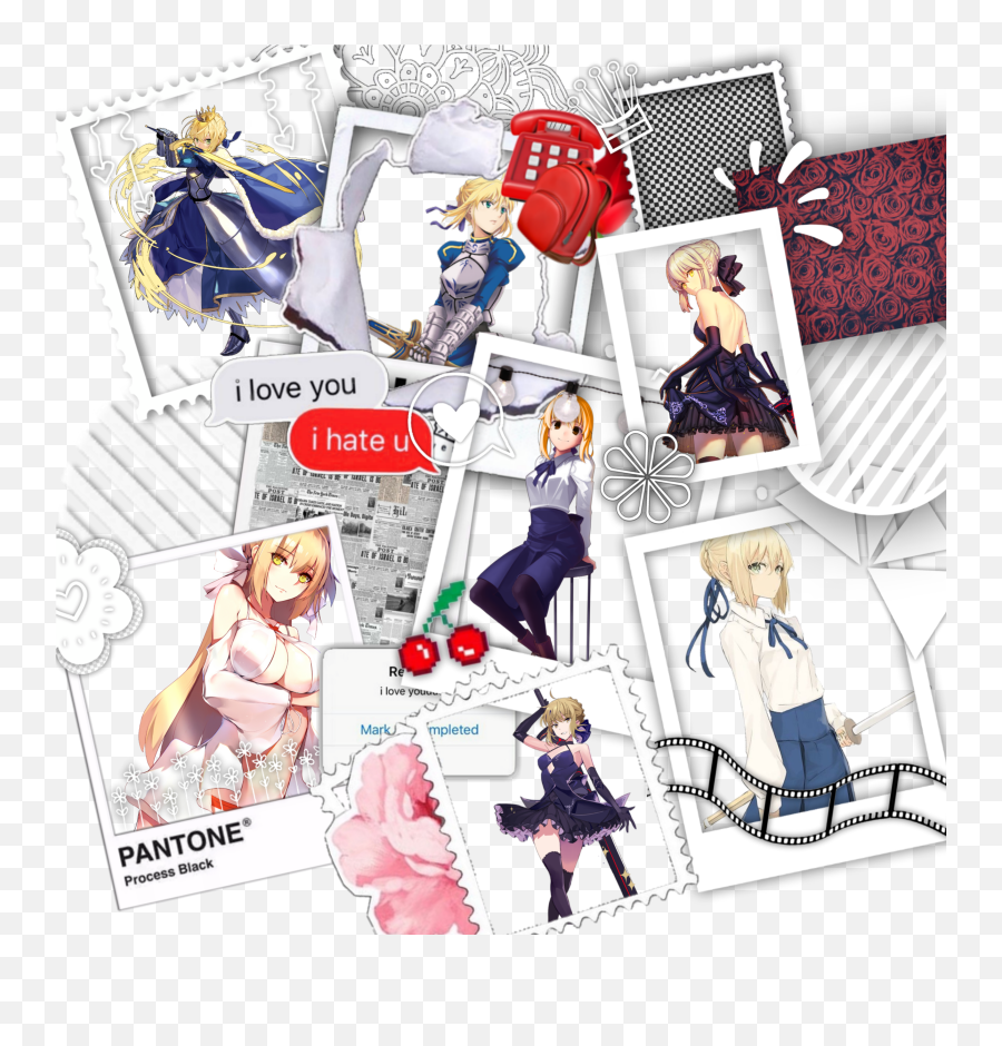 Saber Fate Fatestaynight Sticker - Fictional Character Emoji,Saber Emoji