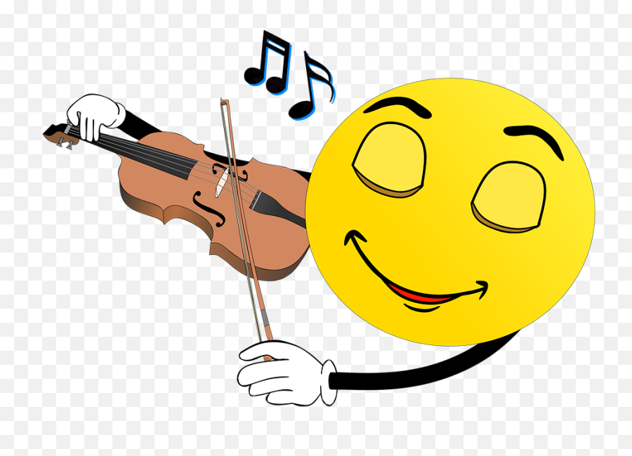 Violin Instrument Classical - Smiley Emoji,Music Note Emoticon