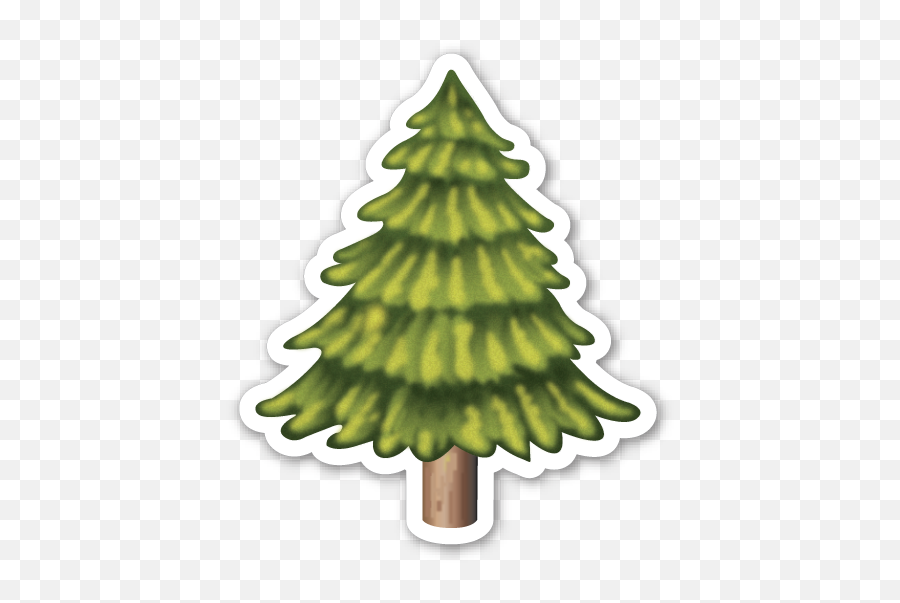 Evergreen Tree - Transparent Background Christmas Tree Emoji,Rooster Emoji