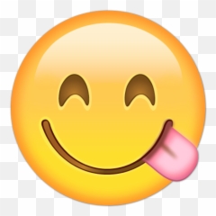 Wall Stickers Face Savouring Delicious Food - Favorite Emoji,Tongue Hanging Out Emoji