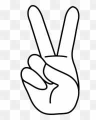 Emoji - Peace Sign Png Hand,Blank Emoji