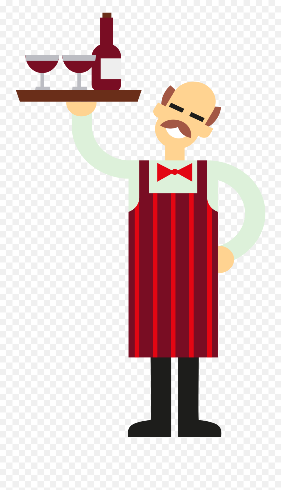 Clipart Images Waiter Transparent - Clipart Of A Waiter Emoji,Waiter Emoji