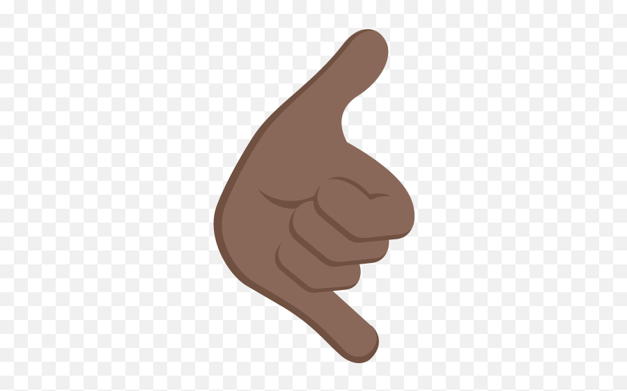 Call Me Hand Dark Skin Tone Emoji Emoticon Vector Icon - Call Me Hand Emoji,Ok Sign Emoji