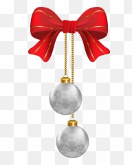 Silver Ornaments Png Clipart Image - Hanging Christmas Decorations Emoji