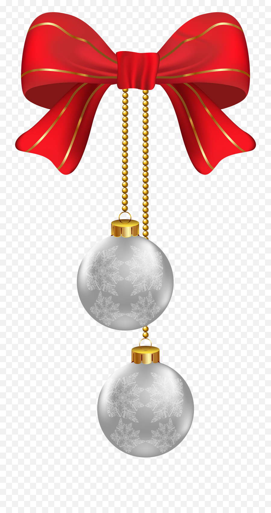Silver Ornaments Png Clipart Image - Hanging Christmas Decorations Png Emoji,Emoji Christmas Balls
