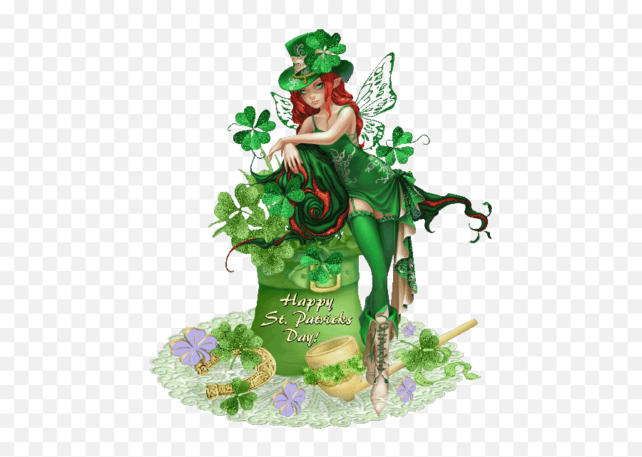 Image Happy St Patrick S Day Berni Gif The Vampire Horseshoe - Happy Saint Day Animated Gif Emoji,St Patrick's Day Emoji