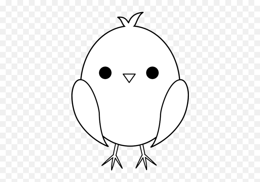Baby Chicken Clipart Outline - Draw A Baby Bird Emoji,Baby Chick Emoji