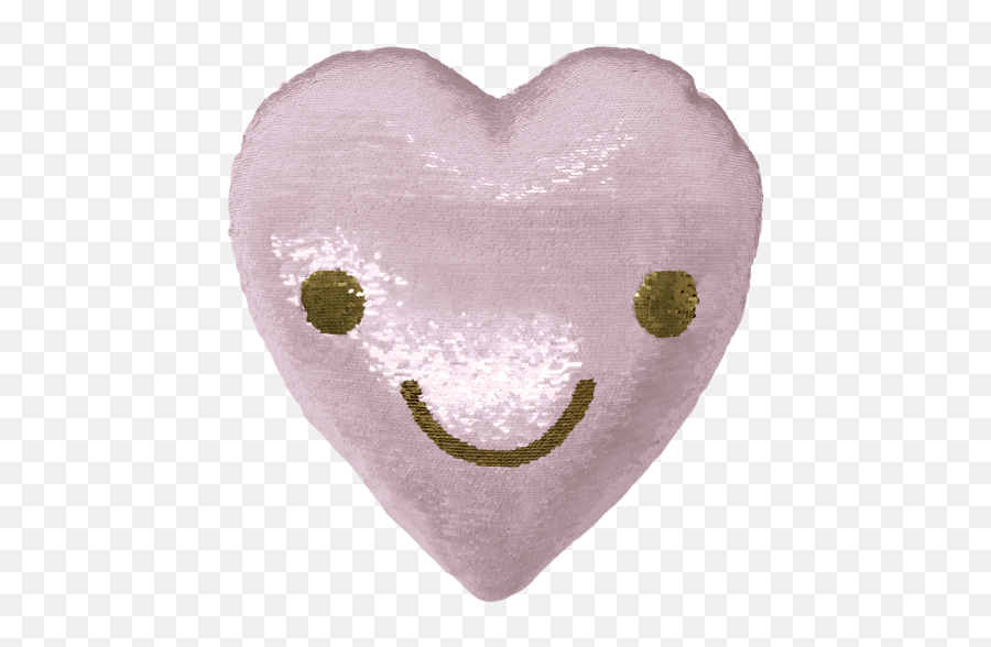 Loveswak Reversible Sequin Pillow - Mary Arnold Toys Heart Emoji,Glitter Emoticon