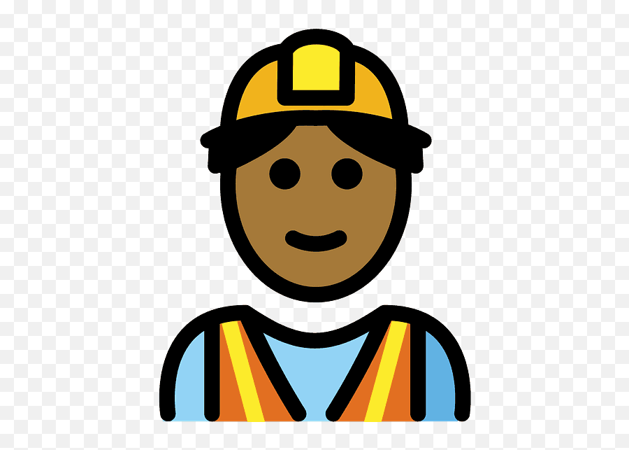 Man Construction Worker Emoji Clipart - Construction Worker,Construction Equipment Emoji