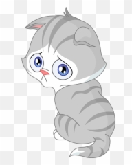 Sad Cat Clipart - Kitten Emoji