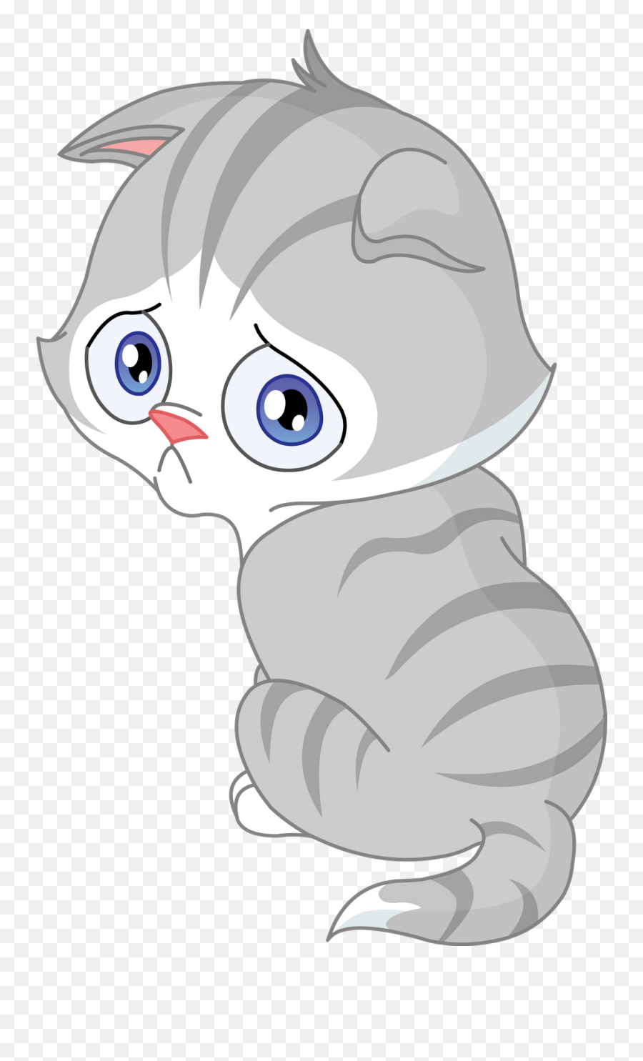 Sad Cat Clipart - Sad Kitten Clipart Emoji,Cat Faces Emoticons