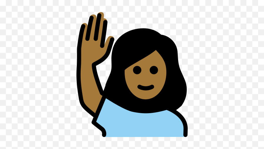 U200d Woman Raising Hand Medium - Dark Skin Tone Emoji Symbol For Raising Hand,Raised Hand Emoji