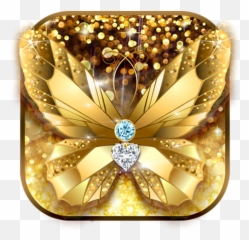 Diamond Butterfly Golden Theme On Google Play Reviews Stats - Butterfly Golden Theme App Emoji,Gold Emoji Keyboard