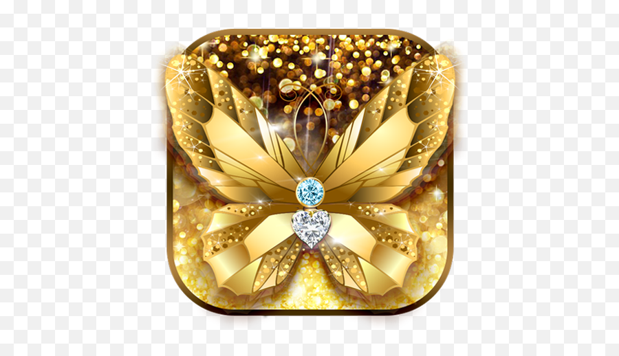 Diamond Butterfly Golden Theme On Google Play Reviews Stats - Butterfly Golden Theme App Emoji,Gold Emoji Keyboard