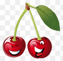Funny Fruit - Funny Fruit Clip Art Emoji,Cherries Emoji