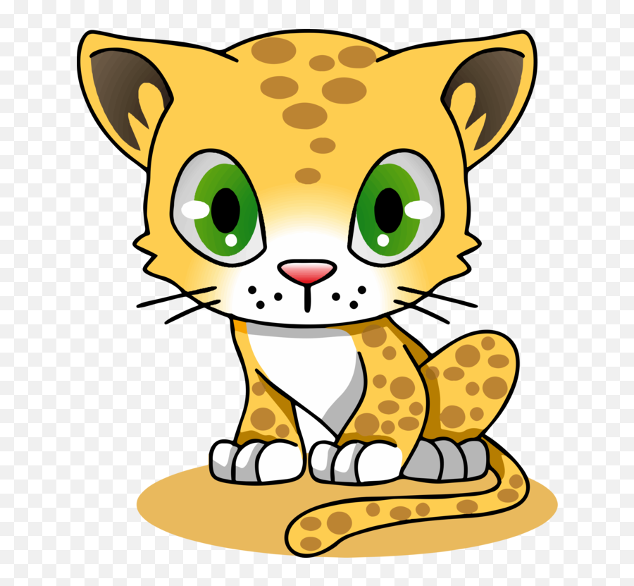 Chibi Emoji Cats Transparent Png - Draw A Cartoon Amur Leopard,Jaguar Emoji
