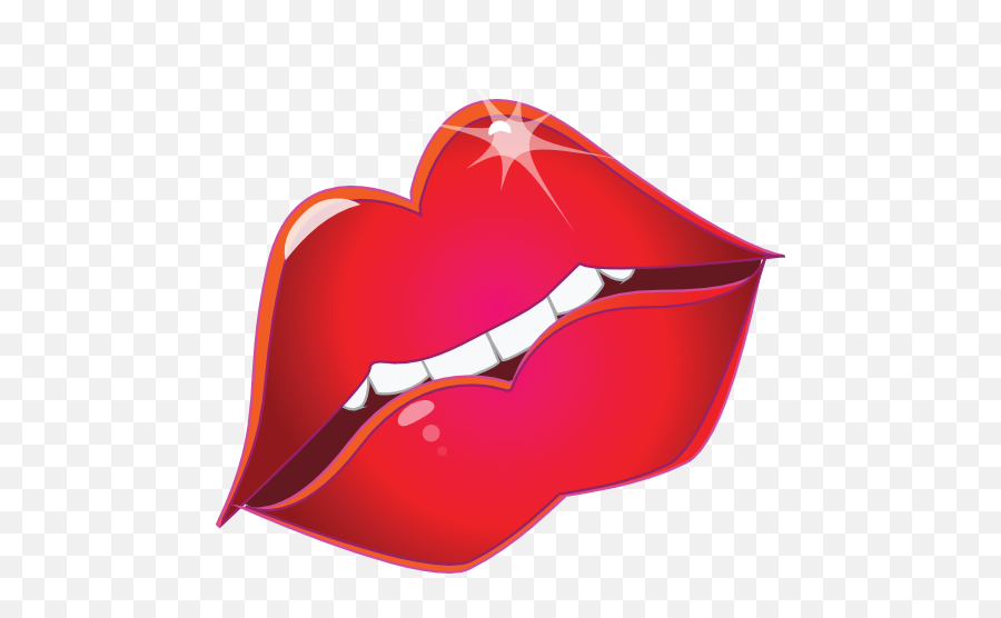Red Lips Kiss Smiley Emoticon Clipart - Clip Art Emoji,Emoticon Kiss