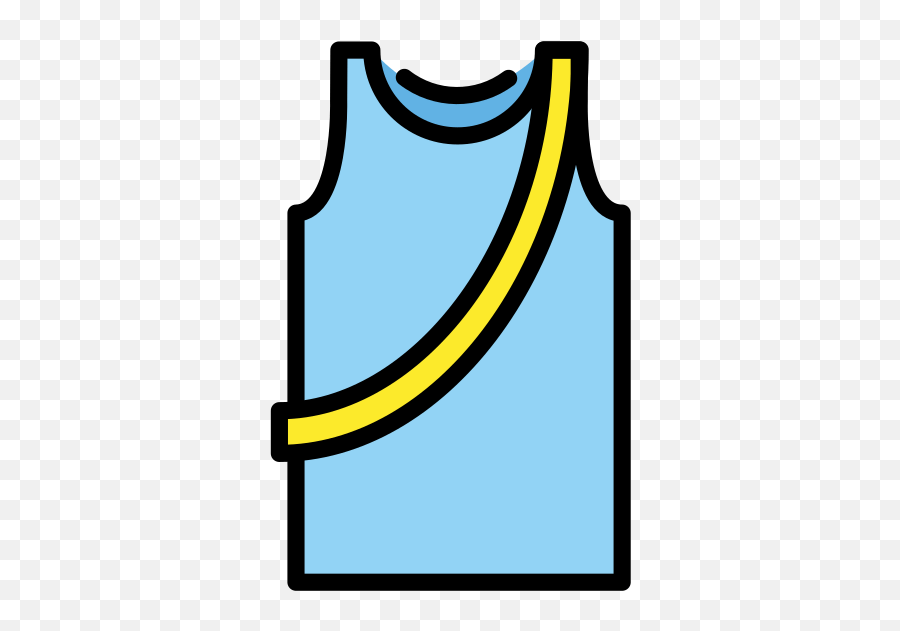 Running Shirt With Sash - Clip Art Emoji,Shirt Emoji