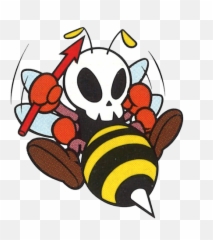 Skull Bee In Super Mario Land 2 - Enemy Emoji