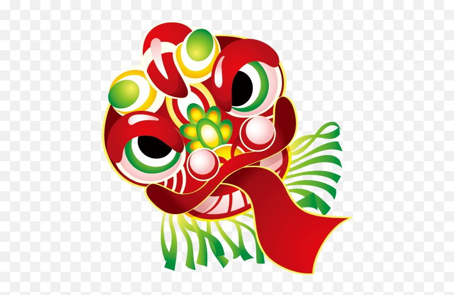 Chinese Chinesenewyear Parade Dragon - Lion Dance Without Background Emoji,Parade Emoji