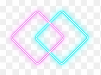 Neon Pink Blue Square - Diagram Emoji