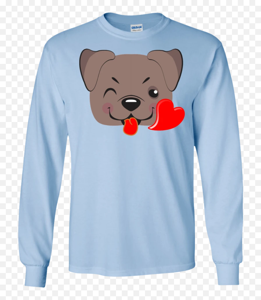 Emoji Adults Pitbull Heart Sweatshirts,Brown Baby Emoji