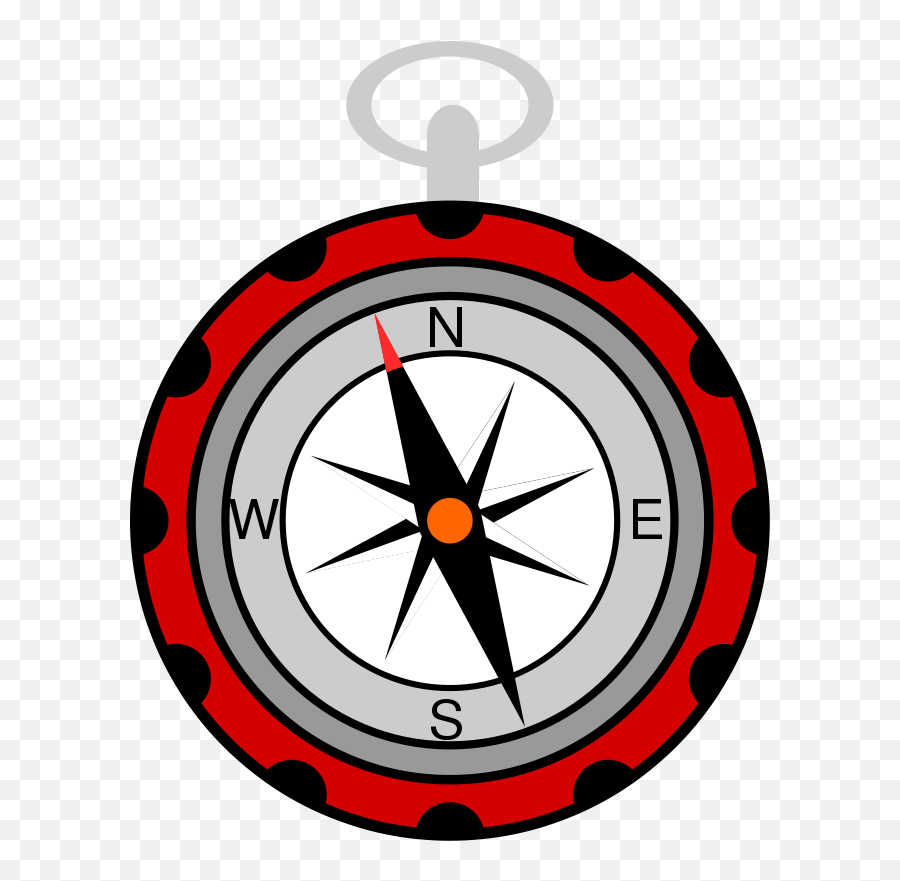 Compass Clip Art Black White Free - Compass Clipart Emoji,Compass Emoji