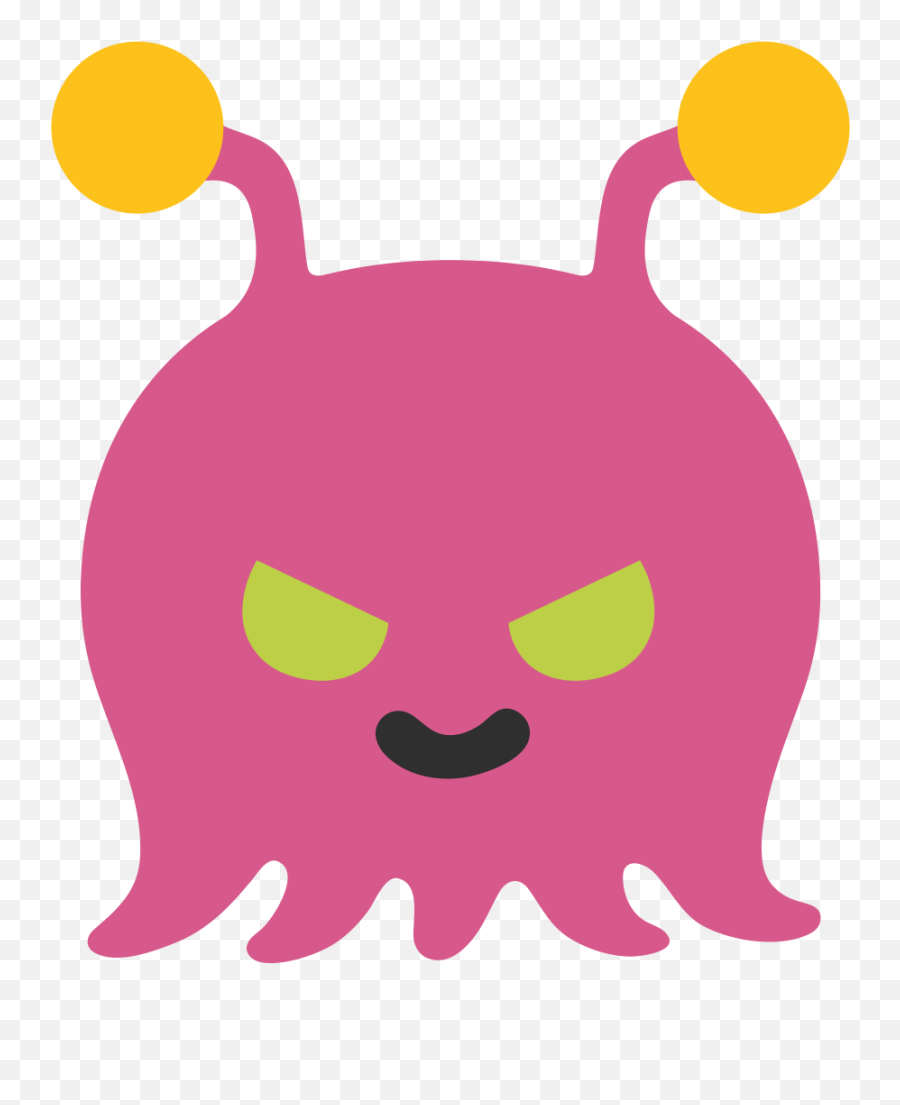 Emoji U1f47e - Alien Monster Emoji Android,B Emoji Png