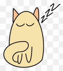 Cat Doodle Stickers - Clip Art Emoji,Cat And Zzz Emoji