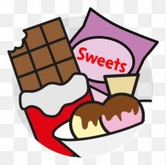 Food Clipart Chocolate - Sweets And Chocolate Cartoon Png Cartoon Transparent Background Food Emoji,Chocolate Milk Emoji