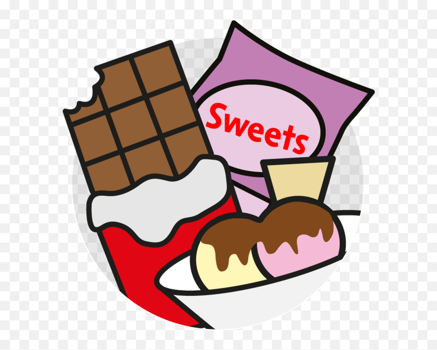 Food Clipart Chocolate - Sweets And Chocolate Cartoon Png Cartoon Transparent Background Food Emoji,Chocolate Milk Emoji