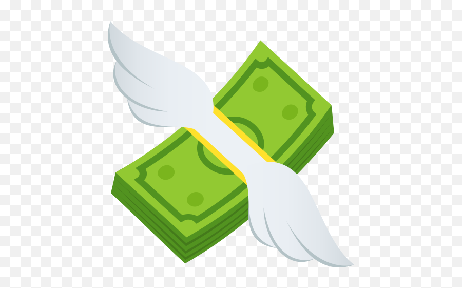 Emoji Argent Avec Des Ailes Billets Dollars À Copier - Money Fly Gif,Moai Emoji
