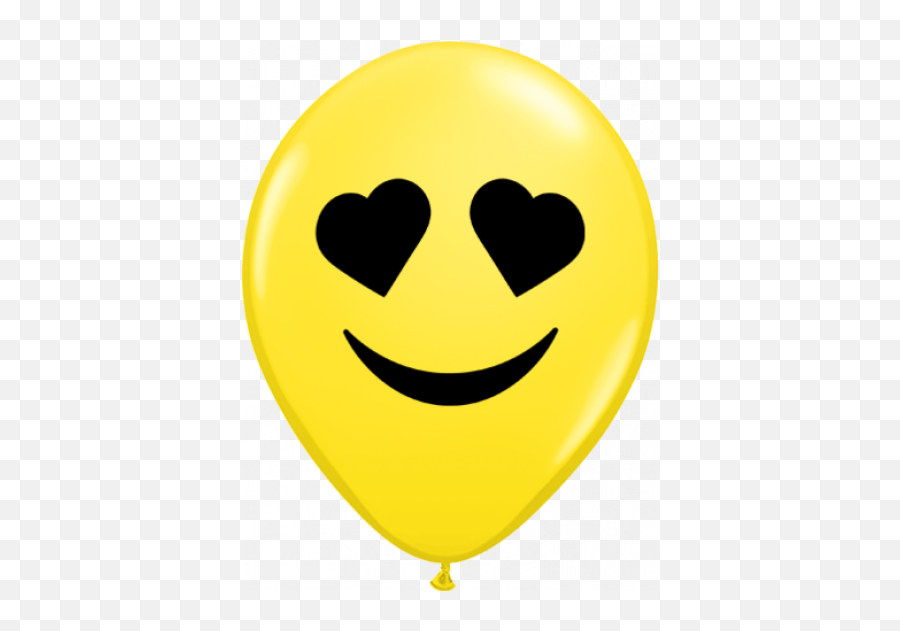 Qualatex Printed Latex 1005 Yellow Smiley Faces Asst - Happy Emoji,Half Smile Emoji