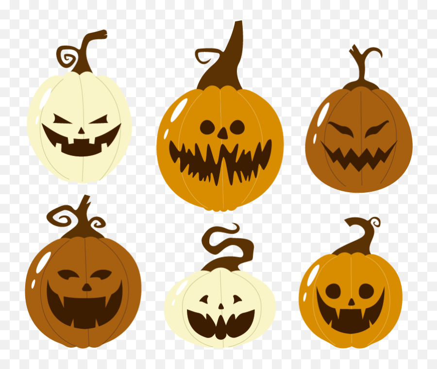 Set Of Pumpkins Halloween Stickers Emoji,Pumpkin Emoticons