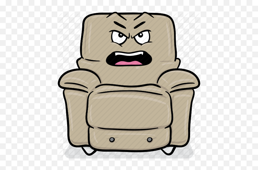 Armchair Emoji Cartoons - Chair With A Face,Arm Emoji