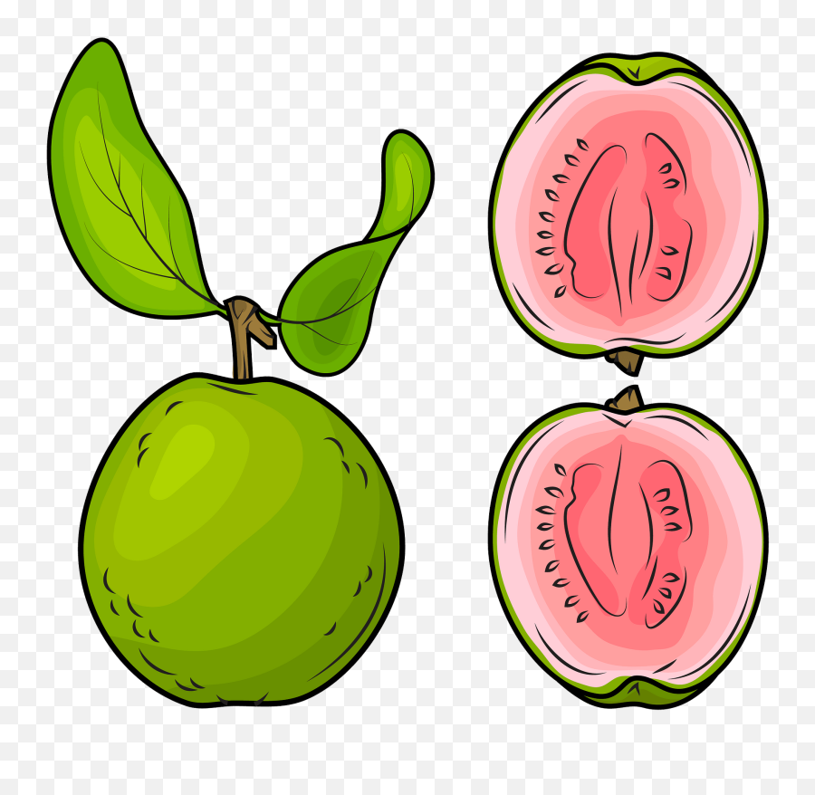 Whole Guava And A Half Clipart - Dibujos De Una Guayaba Emoji,Passion Fruit Emoji