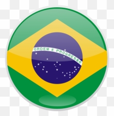 Flag Of Brazil Round Shaped Vector Image - Transparent Circle Emoji