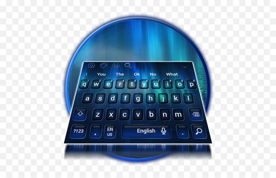 Blue Dark Black Keyboard - Operating System Emoji,Kika Emoji