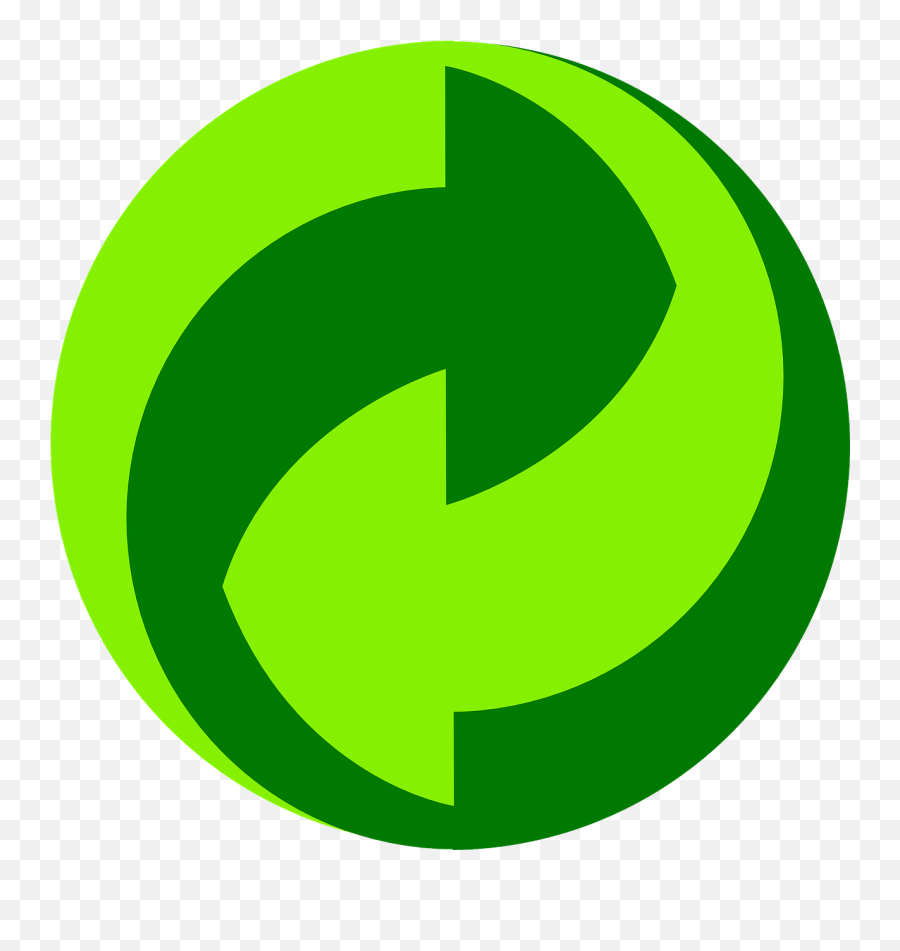 Recycle Reuse Green Arrows Circle - Green Dot Symbol Emoji,Recycle Paper Emoji