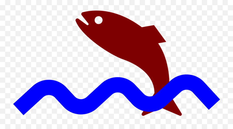 Olas Gráficos Vectoriales - Jumping Fish Emoji,Surf Emoticon