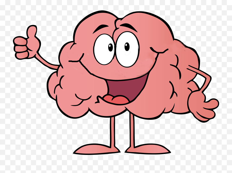 Clipart Brain Cartoon Png - Cartoon Transparent Background Brain Clipart Emoji,Emoji Brain