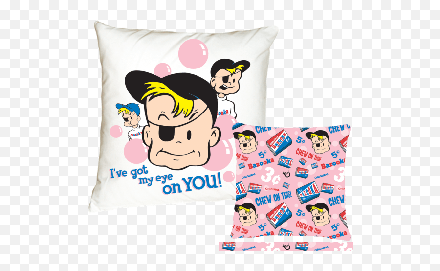 Got My Eye On You Bazooka Scented Microbead Pillow - Bazooka Joe Emoji,Bubblegum Emoji