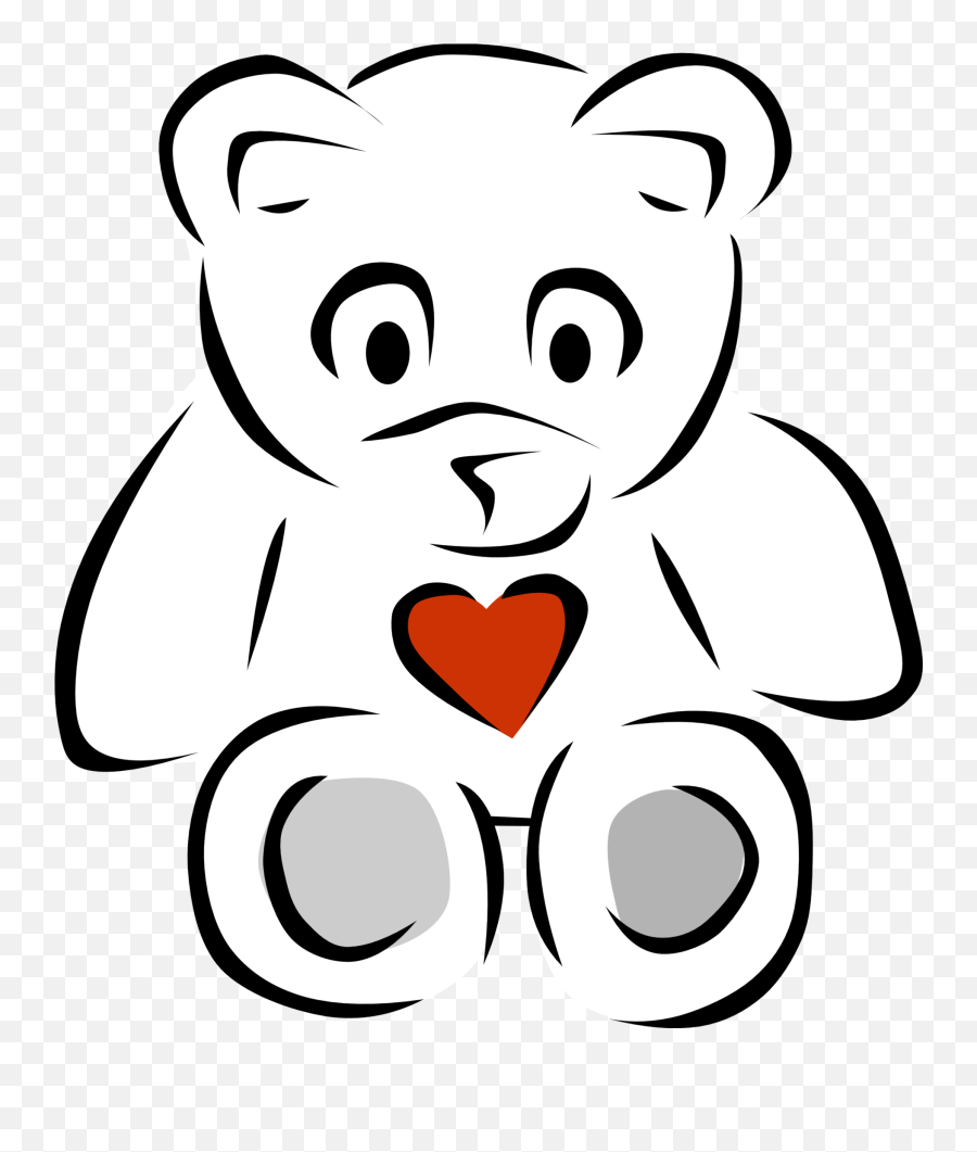Teddy Bear Clipart Black And White Free - Non Living Things Clipart Emoji,Emoji Teddy Bears