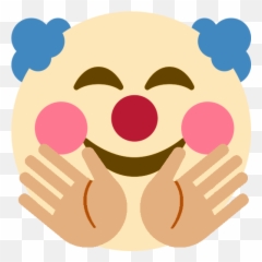 Clownhug - Clown Emoji Discord Transparent,Hugging Emoji