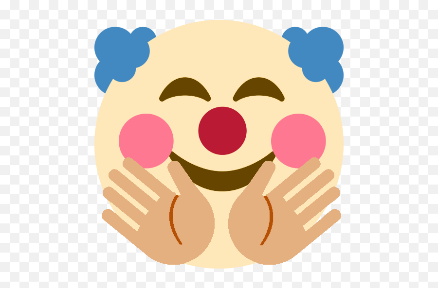 Clownhug - Clown Emoji Discord Transparent,Hugging Emoji