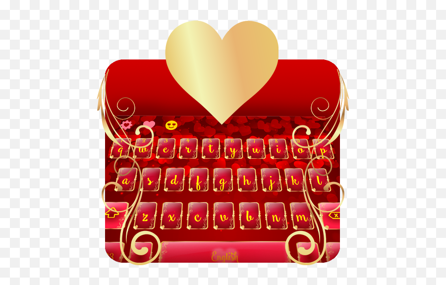 Golden Copper Heart Typewriter 10001006 Download Android Apk - Office Equipment Emoji,Hearts Emoji Pillow