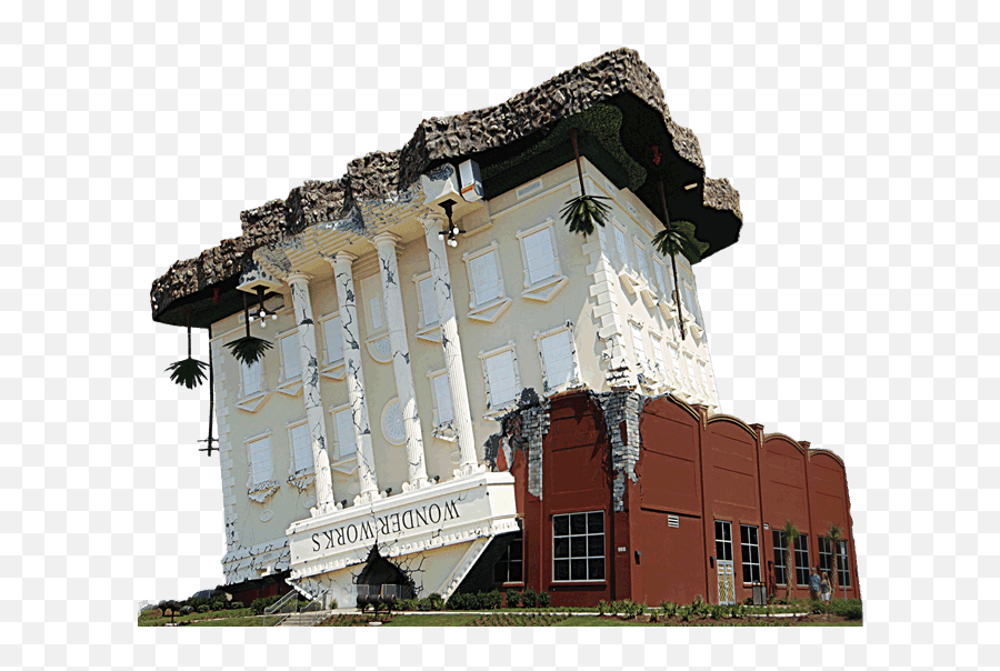 An Upside Down Building And Worms In Your Food - Believe It Or Emoji,Upside Down Thinking Emoji