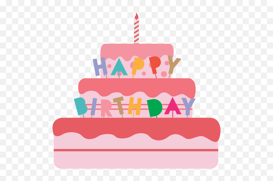 Birthday Cake Vector Illustration - Pink Birthday Cake Clipart Emoji,Facebook Cake Emoji