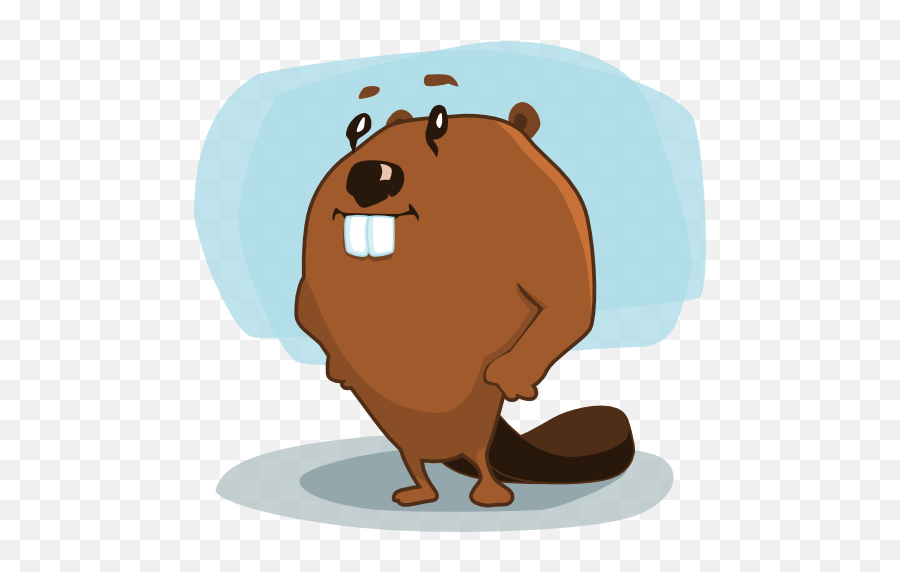 Cartoon Beaver Clipart - Animated Beaver Face Emoji,Beaver Emoticon