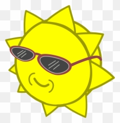 Sun Wearing Suglasses clipart Free download transparent - Summer Cool Drinks Cartoon Emoji